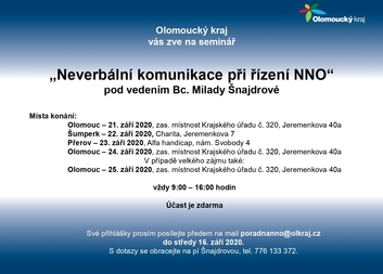 Pozvánka na seminář "neverbální komunikace"