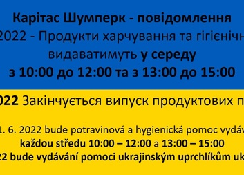 Potravinová a hygienická pomoc pro uprchlíky